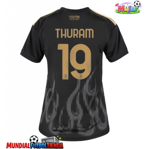 Camiseta Juventus Khephren Thuram #19 Tercera Equipación Replica 2026-27 para mujer mangas cortas